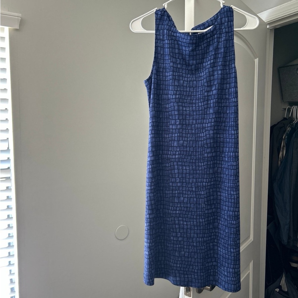 Elegant Blue Sleeveless Dress
